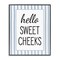 Stupell Industries Hello Sweet Cheeks on Stripes Framed Giclee, design by Lettered and Lined